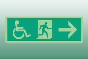 Photoluminescent Disabled Exit Sign - right